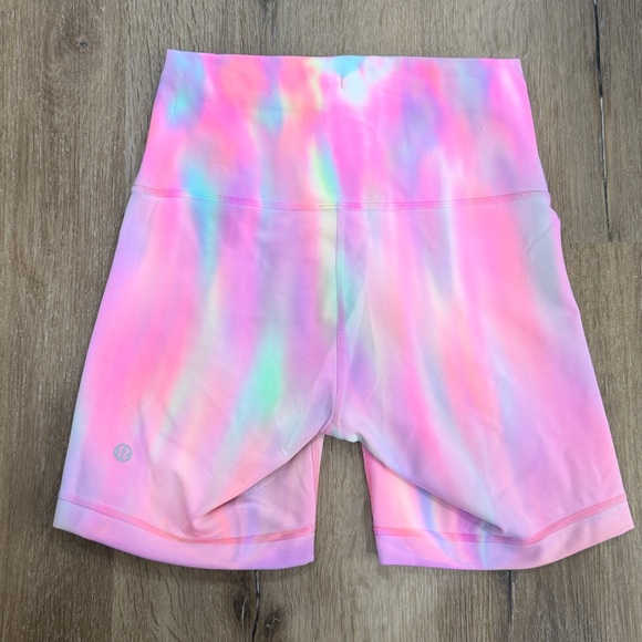 Lululemon wunder train  psychedelic wash pink Tie-Dye Shorts size 4 - Picture 5 of 9
